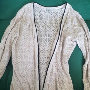 H&M Beige and Black Loose Cardigan